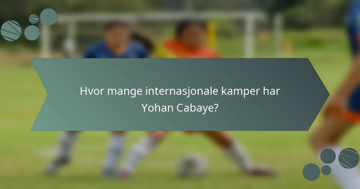 Hvor mange internasjonale kamper har Yohan Cabaye?